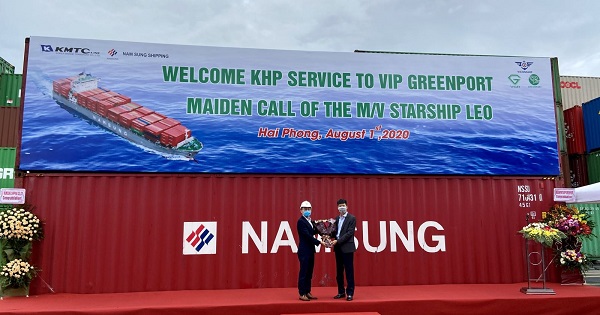 Lễ chào mừng tàu Namsung ghé cảng Hải Phòng